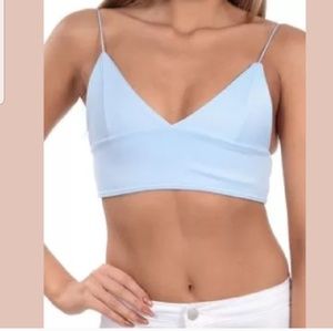 baby blue bralette top